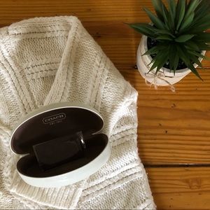 White Coach Sunglass Case